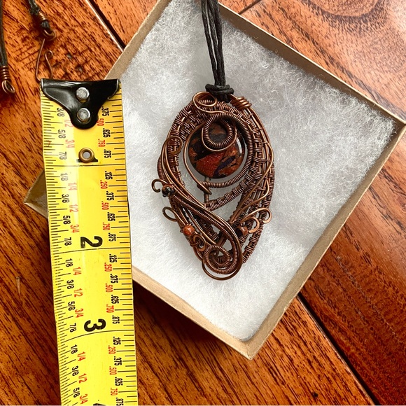 Wire wrap copper necklace - Picture 7 of 7